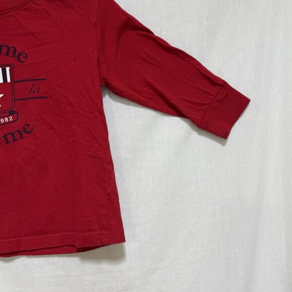 Creme De La Creme Shirt Top Kids Childrens Uniform Size 4 Rabbit Skins Red LS - Picture 6 of 7